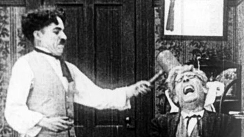 Кадр из фильма «Веселящий газ» Чарли Чаплина, 1914 год