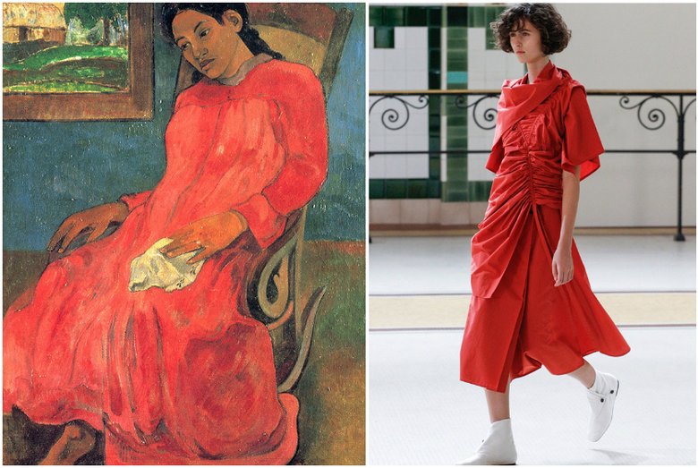 «Женщина в красном». 1891. Поль Гоген/ Показ Christophe Lemaire.