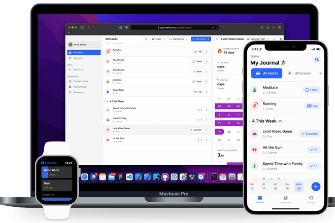 Приложение Habitify Приложение Habitify