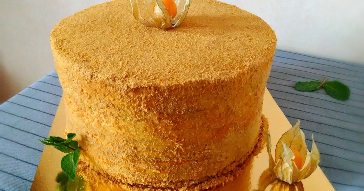 Медовый торт Медовик домашний с кремом из сметаны