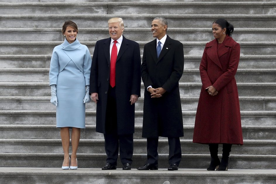 Мишель и Барак Обама, Мелания и Дональд Трамп Мишель и Барак Обама, Мелания и Дональд Трамп