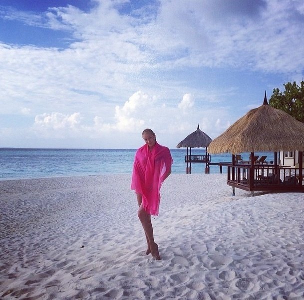 Анастасия Волочкова снова прилетела на Мальдивы