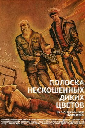 Полоска нескошенных диких цветов: постер