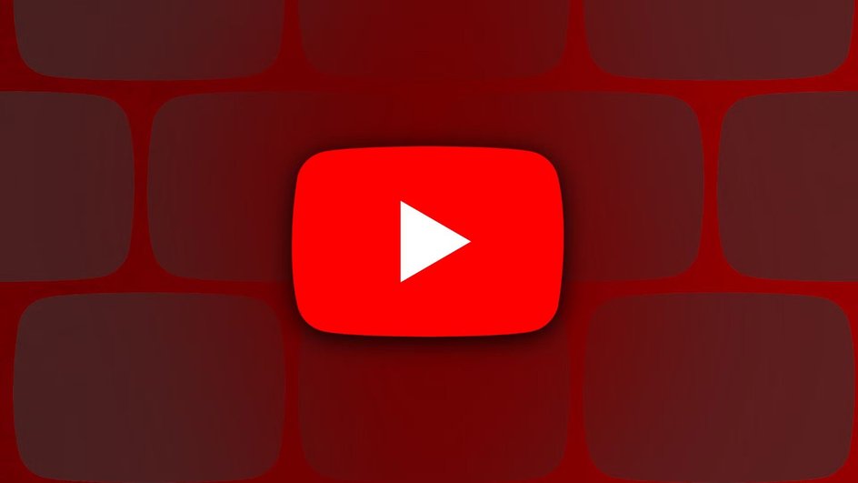 Логотип YouTube на темно-красном фоне