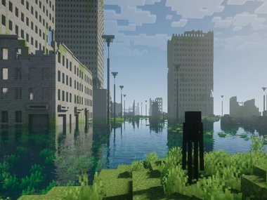 Гиперреалистичный заброшенный город в Minecraft
