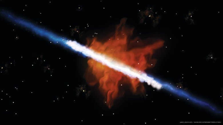 Галактика откачивает загрязненные выхлопные газы. Фото: Swinburne Astronomical Productions