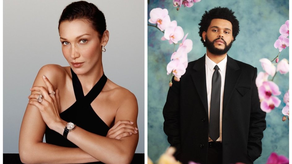 Коллаж Беллы Хадид и The Weeknd