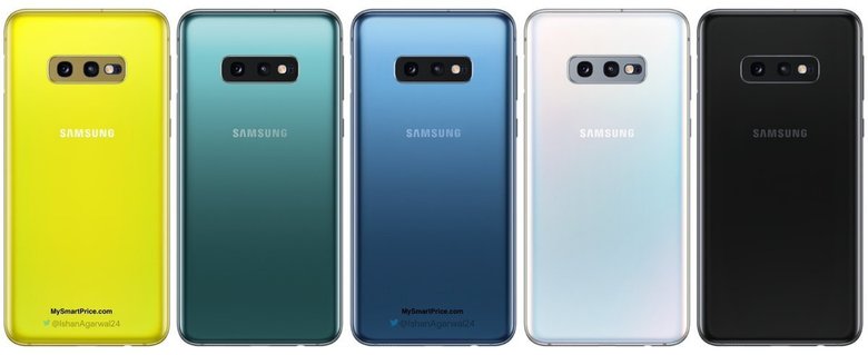 Пока известно о пяти цветах корпуса Galaxy S10e, их может быть больше