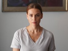 Любовь Толкалина на съемках сериала «Контейнер»