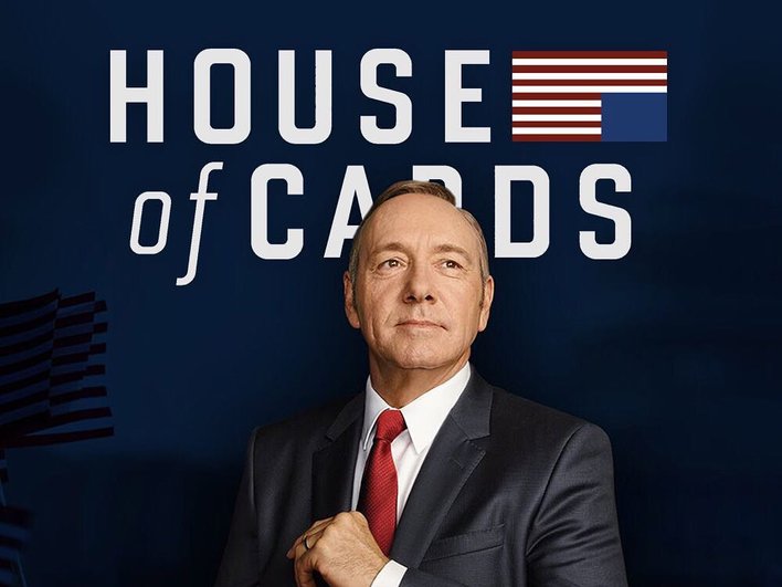 Кевин Спейси на постере сериала «Карточный домик» Кевин Спейси на постере сериала «Карточный домик»