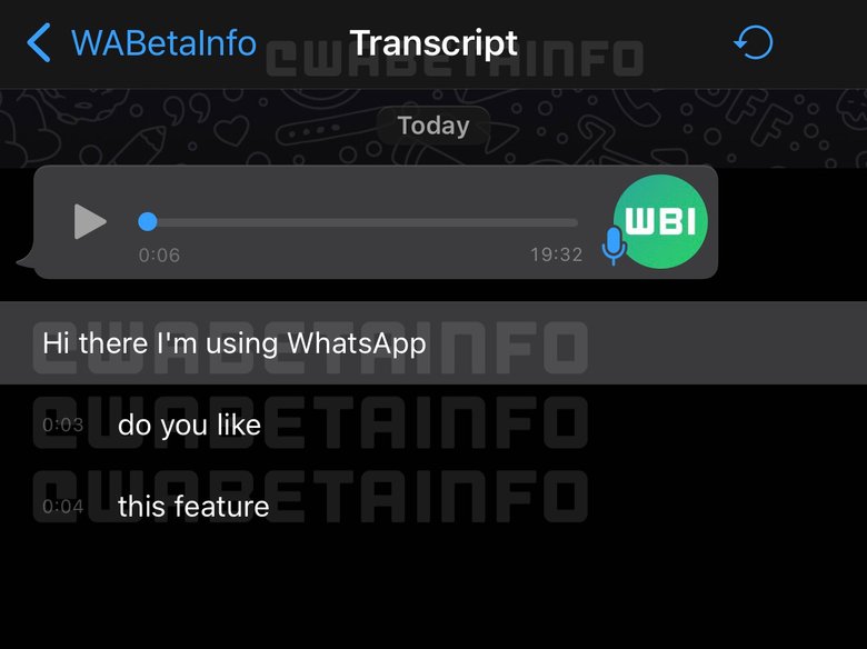 Перевод: «Привет, я использую WhatsApp. / Тебе нравится / эта функция?».
