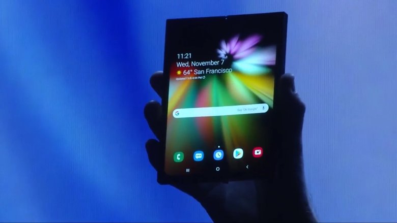 Прототип складного смартфона Samsung с гибким дисплеем