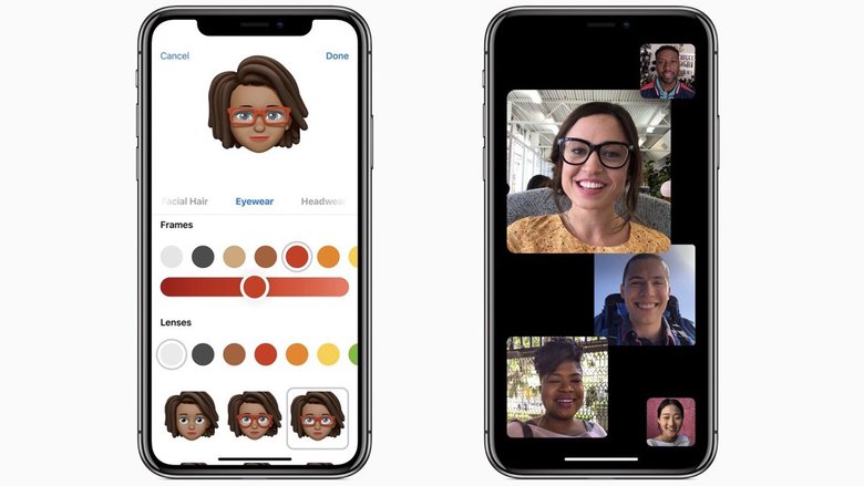 Помимо Мимодзи, в iOS 12 появились новые фильтры и эффекты дополненной реальности в приложении камеры, а также возможность устраивать групповые звонки в FaceTime