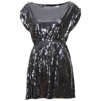Серебристое платье с пайетками H&M