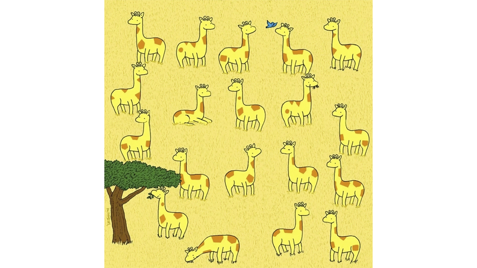 Найдите уникального жирафа
