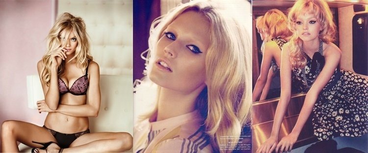 Линдси Эллингсон для Victoria’s Secret; Тони Гаррн для Vogue; Джемма Ворд для Harpers'a Bazaar