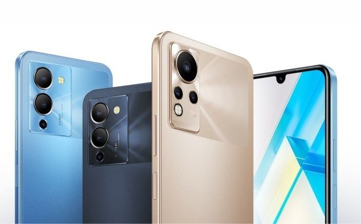 Смартфон представлен в трех цветовых вариантах: голубом, классическом черном и золотом. Он имеет специальное матовое покрытие корпуса, не оставляющее отпечатков. Фото: Infinix 