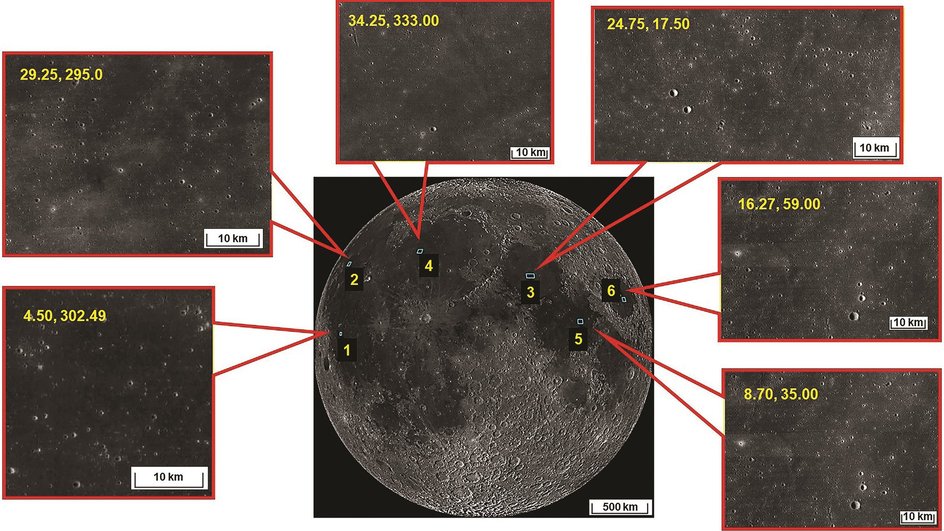 Места на Луне, в которых ученые изучили изменения температуры