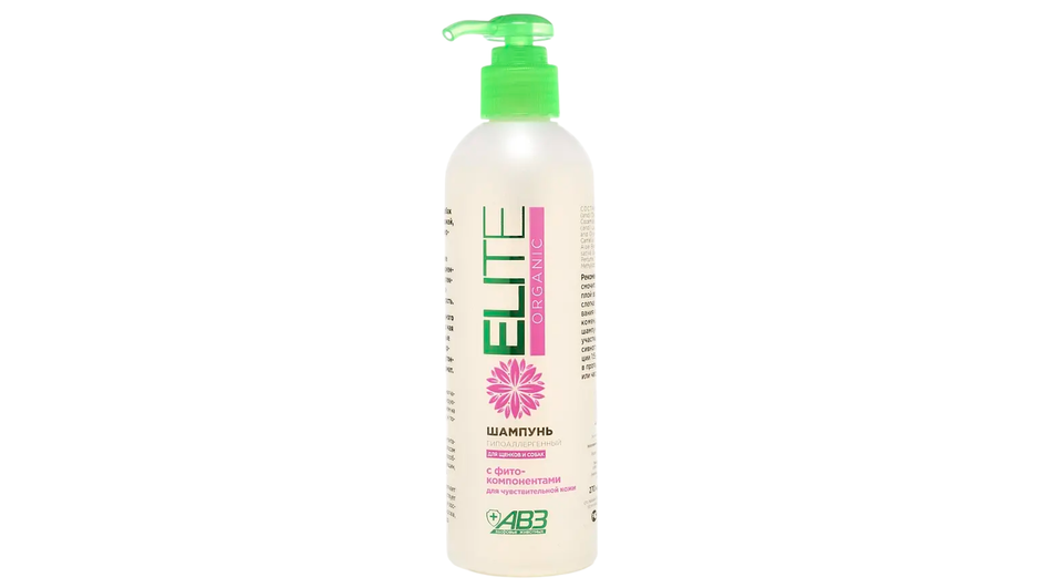 Гипоаллергенный шампунь для собак Elite Organic Гипоаллергенный шампунь для собак Elite Organic