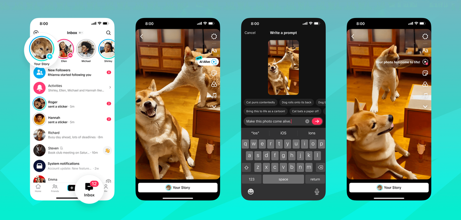 Новая функция TikTok AI Alive