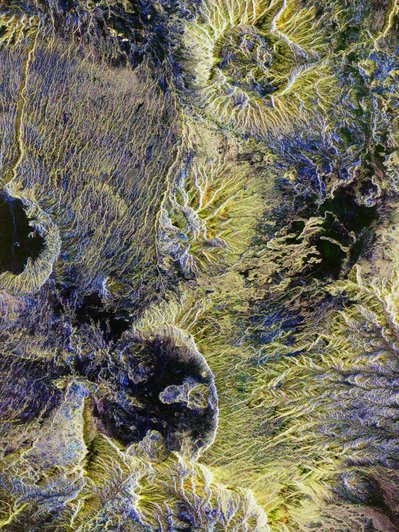 Внутренняя структура пустыни в Чаде фото со спутника