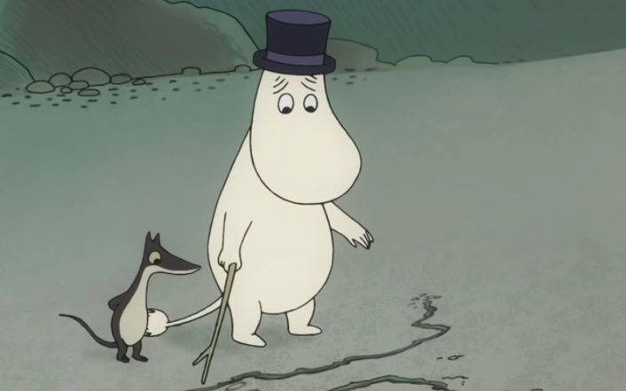 Кадр из мультфильма «Муми-тролли на Ривьере»
