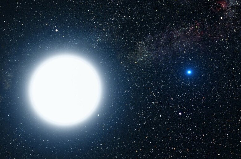 Звезды системы ZTF J1813+4251 имеют разные размеры и массы. Фото: NASA