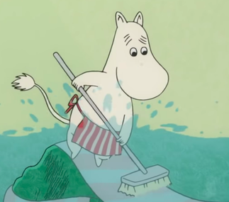 Кадр из мультфильма «Муми-тролли на Ривьере»