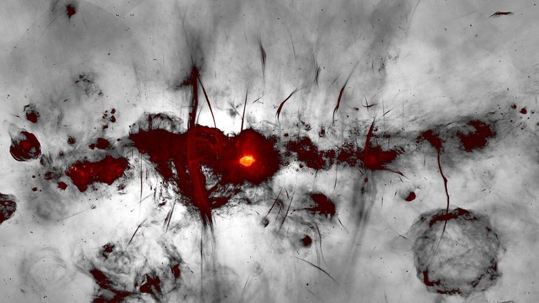 Электрические бури освещают центр галактики Млечный Путь. Новое радиоизображение показывает остатки сверхновых, энергетические потоки и другие секреты космоса. Фото: Heywood, SARAO