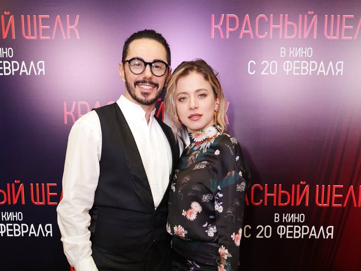 Тимур Родригез и Катя Кабак на премьере фильма