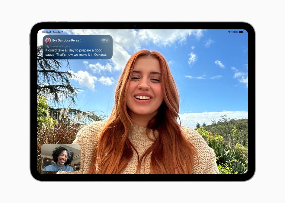 Живой перевод FaceTime скриншот Живой перевод FaceTime скриншот
