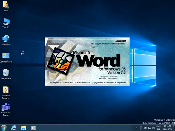 Запуск Microsoft Office 95 на Windows 10