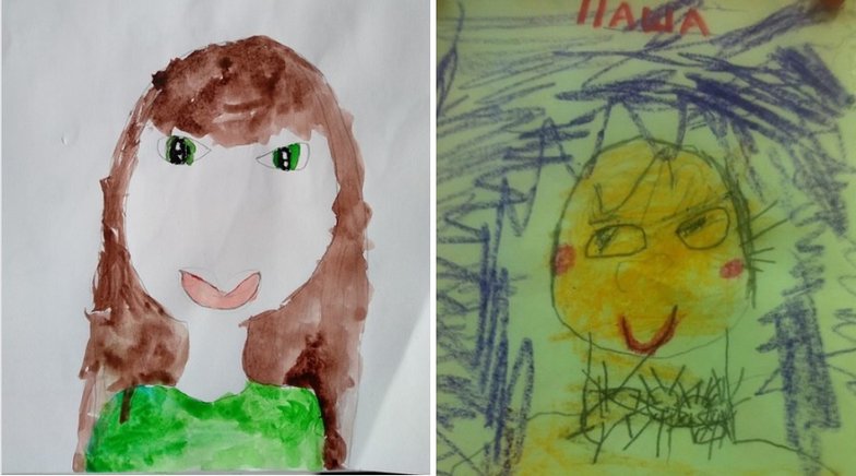 Как дети рисуют своих мам