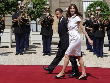Slide image for gallery: 10667 | Карла Бруни и Николя Саркози: совместные выходы