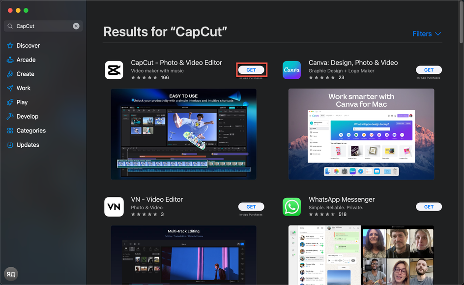 Скриншот приложения "CapCut" в App Store Скриншот приложения "CapCut" в App Store