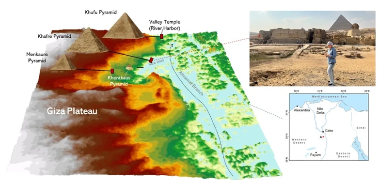 Древние пирамиды расположены рядом с древним рукавом Нила. Фото: Eman Ghoneim