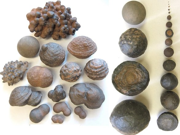 Формы и размеры камней моки. Фото: Университет Юты