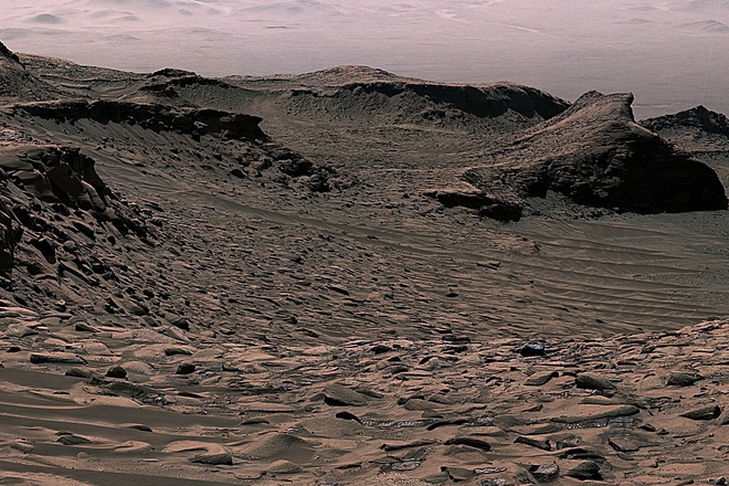 Снимок поверхности Марса с марсохода Curiosity Снимок поверхности Марса с марсохода Curiosity