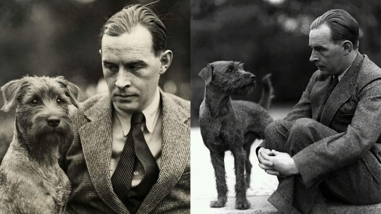 Эрих Мария Ремарк с собакой