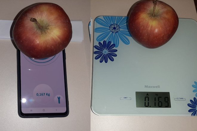 smartphone and weight app