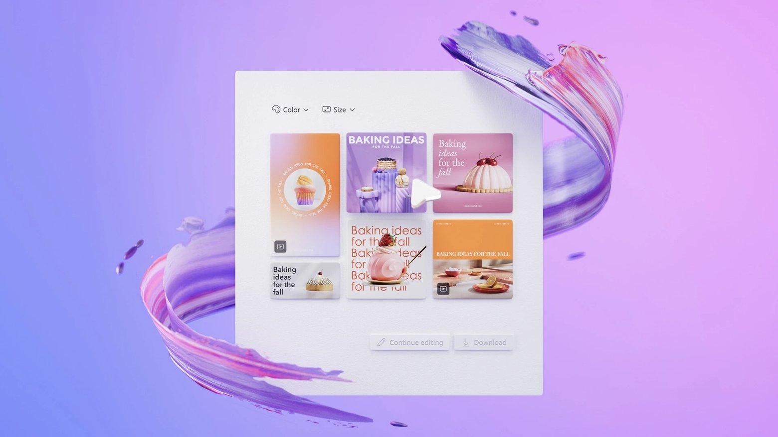 Так выглядит интерфейс Microsoft Designer. Фото: YouTube