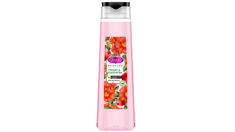 Женский гель для душа фирмы Camay Botanicals серии «Гранат & коллаген» Женский гель для душа фирмы Camay Botanicals серии «Гранат & коллаген»