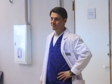Гела Месхи на съемках сериала «Когда горит огонь»