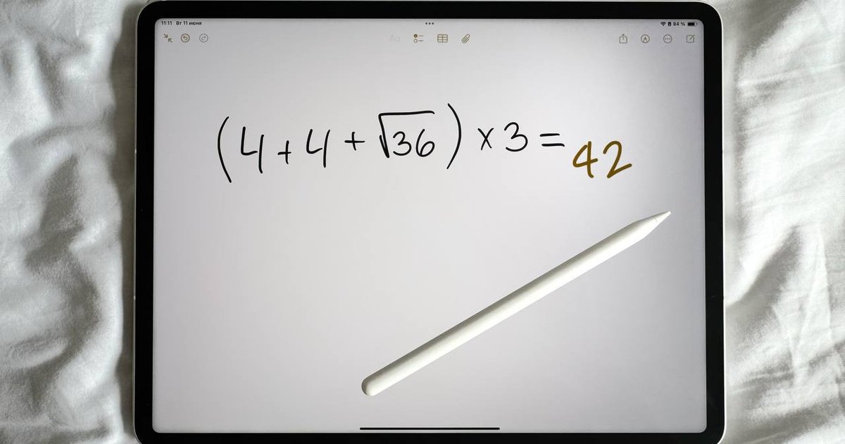 iPad смог решить написанный от руки пример (видео)
