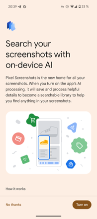 Pixel Screenshots на смартфоне Google Pixel 9