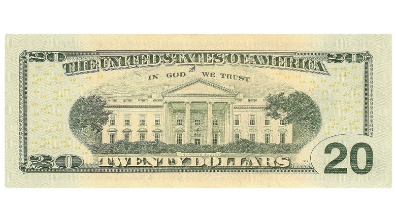 20 долларов серии 2006 года (реверс). 20 долларов серии 2006 года (реверс).