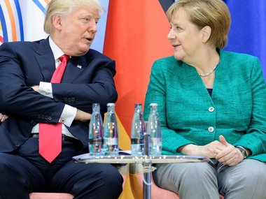 Slide image for gallery: 7407 | Дональд Трамп, Ангела Меркель