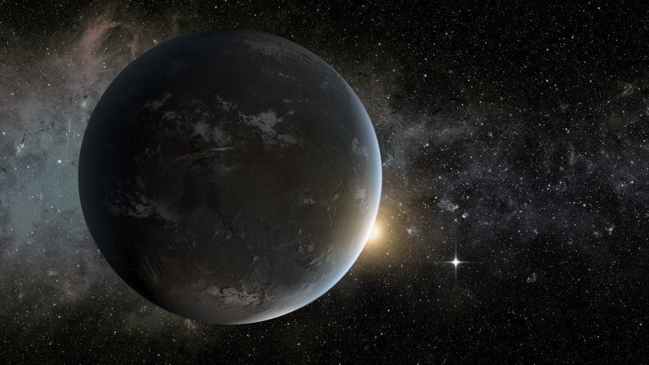 Экзопланета Kepler-62 f в представлении художника Экзопланета Kepler-62 f в представлении художника