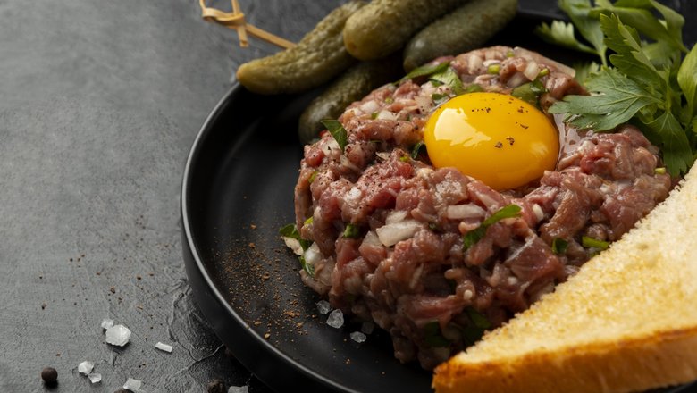 Тартар, тар-тар, стейк тартар, мясо Тартар, тар-тар, стейк тартар, мясо