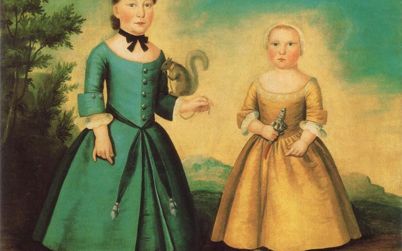 Картина середины XVIII века. Автор и персонажи неизвестны. Слева – мальчик, но исследователи до сих пор сомневаются в том, кто справа, – мальчик или девочка?